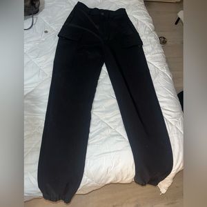 SHEIN women black petite cargo pants